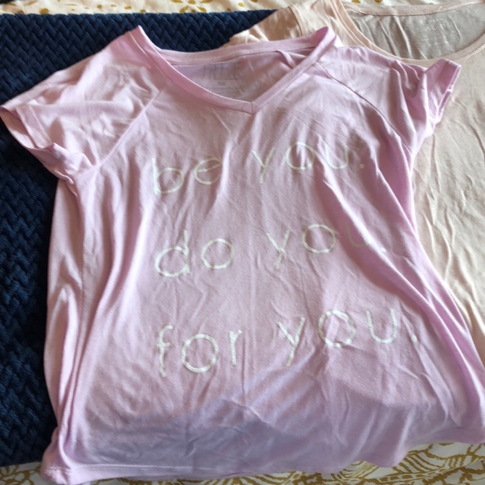 Light Pink print “be you. do you. for you.”t-shirt XS